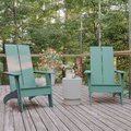 Flash Furniture Sea Foam Modern 2 Slat Back Adirondack Chairs, 2PK 2-JJ-C14509-SFM-GG